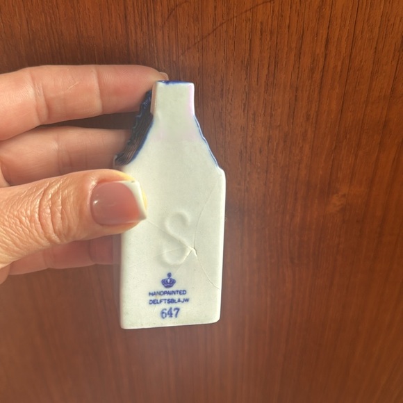 Blue and White Ceramic Art Set delft porcelain Dutch 647 as is - Picture 5 of 6